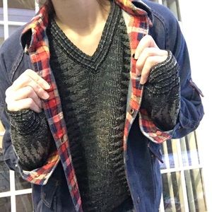 Flannel jean jacket